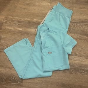 Brand new never worn only washed FIGS sold out sea glass color